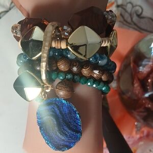 Elegant Multi-Color Beaded Bracelet Set